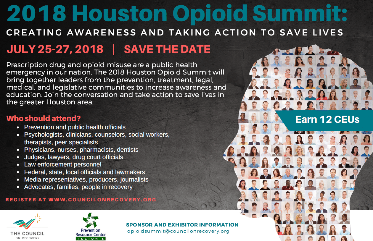 2018 Houston Opioid Summit Save Date