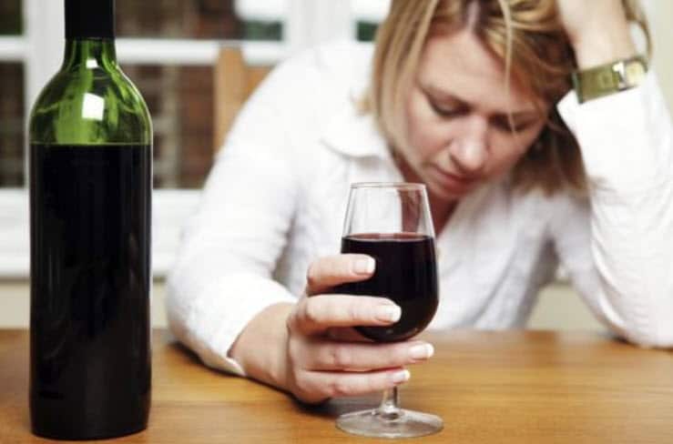 Woman drinking wine 1