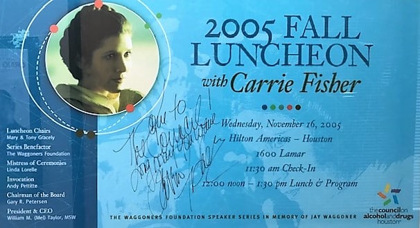 Carrie Fisher-Council on Recovery Fall 2005
