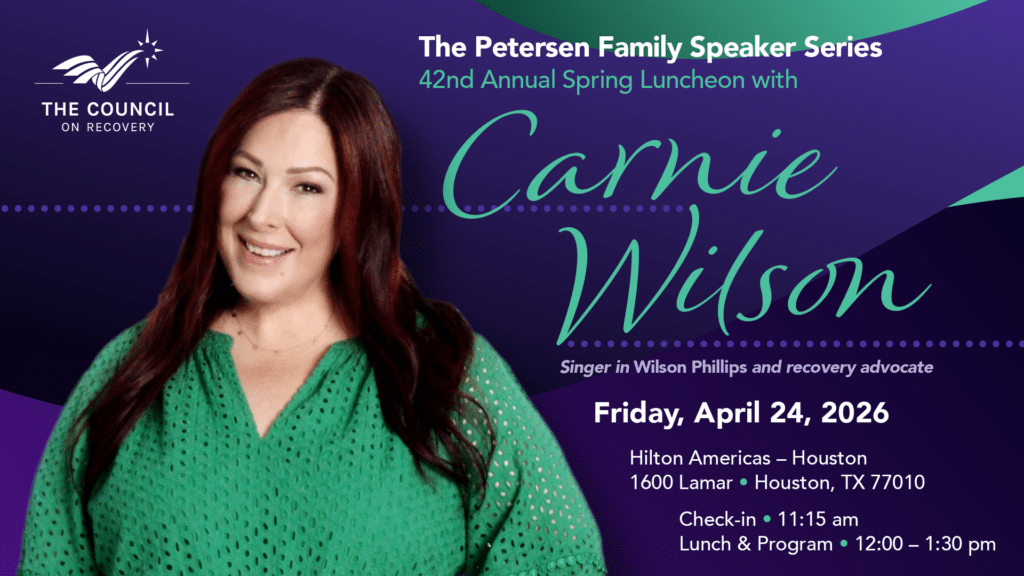The Council on Recovery to Welcome 90s Pop Icon and Recovery Advocate Carnie Wilson to Houston 1 FB Event Cover 1920 x 1080 — Carnie Wilson